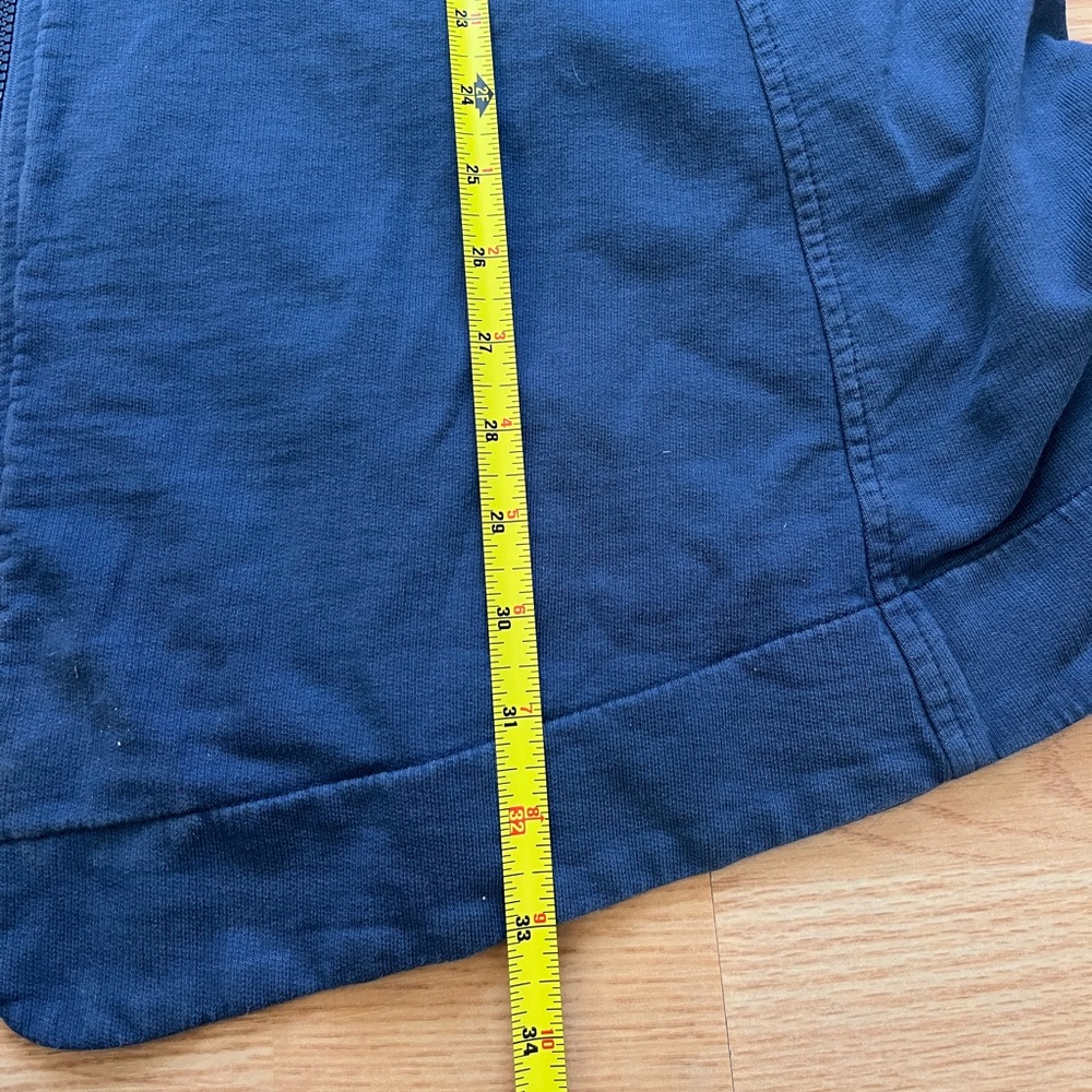 Prairie Underground zip up navy hood tunic organic cotton XL long cloak pockets - Picture 8 of 9